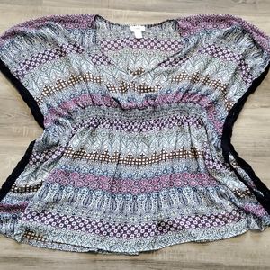 Motherhood Large Sheer multi color blouse